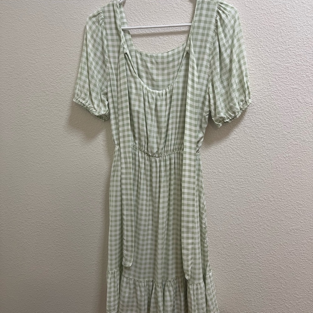 Green Gingham Dress